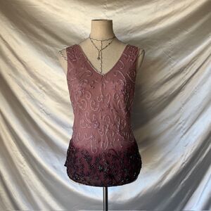 Newport News pink ombre sequin fairy top